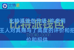 比特派钱包升级 许多用户王人对其赐与了高度的评价和招供