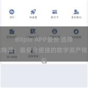 Bitpie APP备份 选择比特派：最安全便捷的数字资产钱包