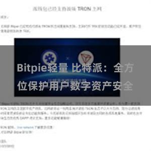 Bitpie轻量 比特派：全方位保护用户数字资产安全