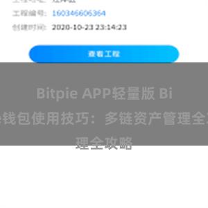 Bitpie APP轻量版 Bitpie钱包使用技巧：多链资产管理全攻略