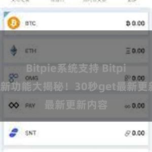 Bitpie系统支持 Bitpie钱包新功能大揭秘！30秒get最新更新内容