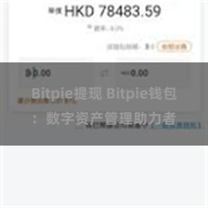 Bitpie提现 Bitpie钱包：数字资产管理助力者