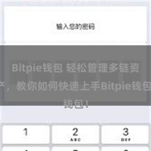 Bitpie钱包 轻松管理多链资产，教你如何快速上手Bitpie钱包！