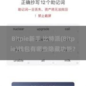 Bitpie新手 比特派(Bitpie)钱包有哪些隐藏功能？