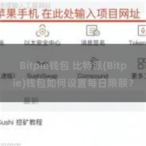 Bitpie钱包 比特派(Bitpie)钱包如何设置每日限额？