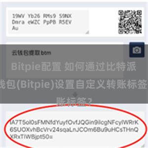 Bitpie配置 如何通过比特派钱包(Bitpie)设置自定义转账标签？