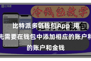 比特派多链钱包App  用户当先需要在钱包中添加相应的账户和金钱