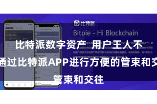 比特派数字资产  用户王人不错通过比特派APP进行方便的管束和交往