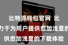 比特派钱包官网  比特派还接力于为用户提供愈加浅显的下载体验